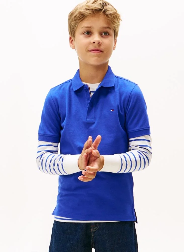 تومي هيلفيغر قميص بولو علم للأطفال